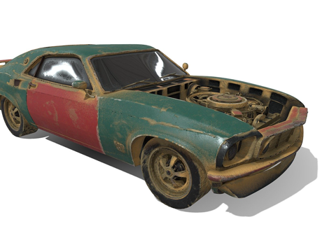  年福特野马老板4293d模型 