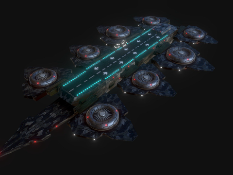  天空巡洋舰3d模型 