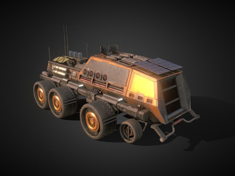  火星漫游车3d模型 