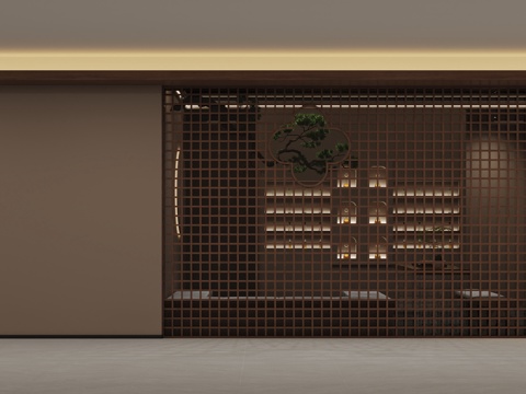  spa按摩足浴门头3d模型 