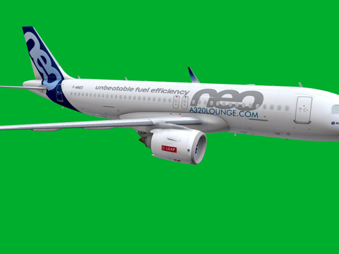  空客 A-320 - 引擎拆解3d模型 