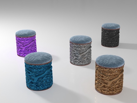  现代凳子3d模型 