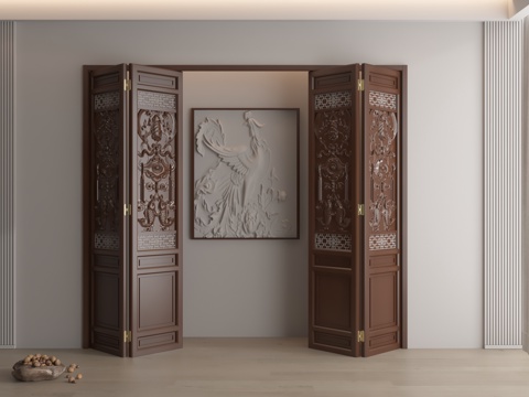  现代推拉门3d模型 