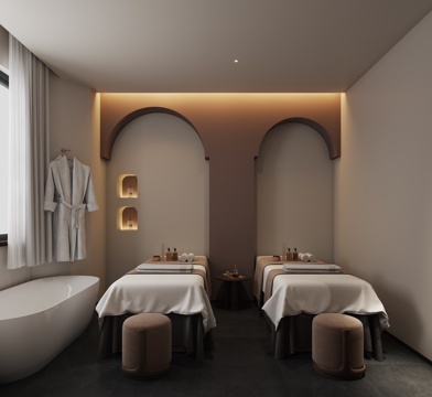  spa按摩足浴包间3d模型 