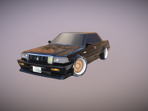  丰田皇冠90年代3d模型 