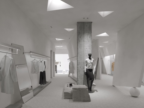 男装女装服装店 最新全套 效果图 施工图设计cad施工图