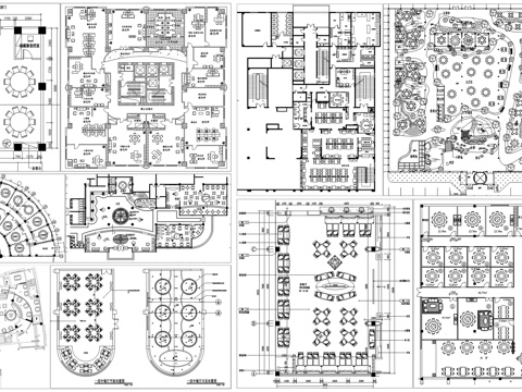 餐厅学校职工食堂厨房后厨CAD素材图库cad施工图