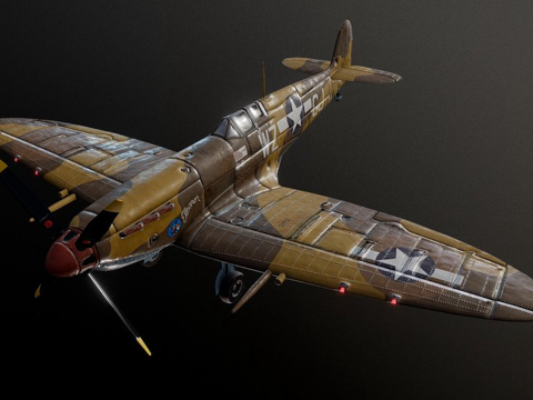  喷火战斗机Mk IXe3d模型 