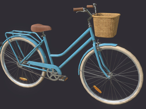  城市自行车3d模型 