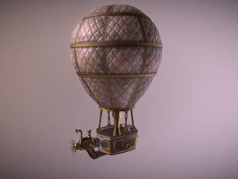  蒸汽朋克气球3d模型 