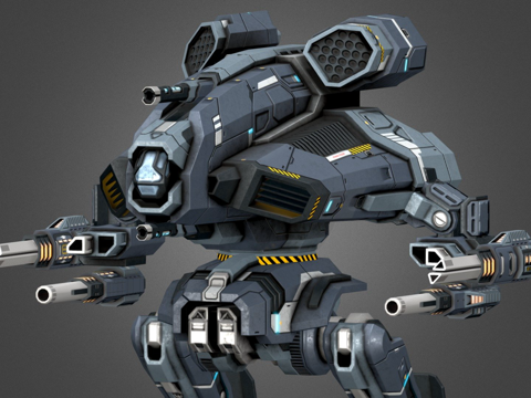  先锋 - 低多边形动画机甲3d模型 