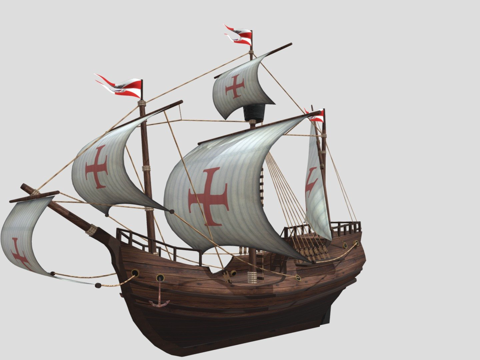  圣玛丽亚号3d模型 