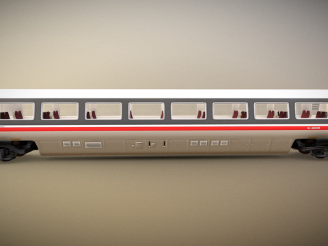  火车 - 英国铁路 APT 标准车厢3d模型 