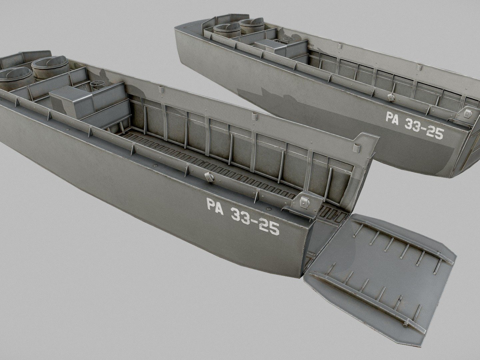  LCVP - 希金斯船 - PBR3d模型 