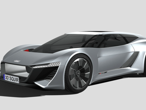  奥迪 PB18 E-Tron 概念车3d模型 