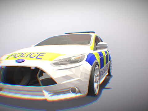  福特福克斯英国警车，英国3d模型 