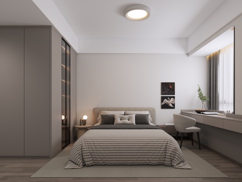  简约小孩房3d模型 