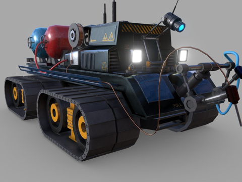  科幻焊接车3d模型 