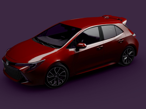  丰田卡罗拉掀背车3d模型 