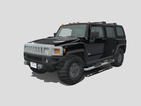  悍马 H33d模型 