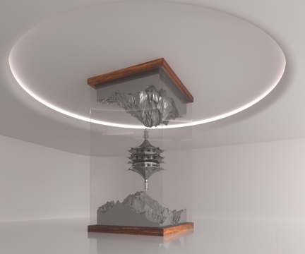  现代柱子3d模型 