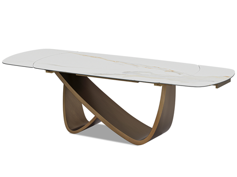  现代简约餐桌 餐桌 大理石餐桌 轻奢餐桌3d模型 