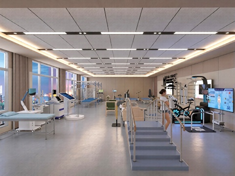  康复训练室3d模型 