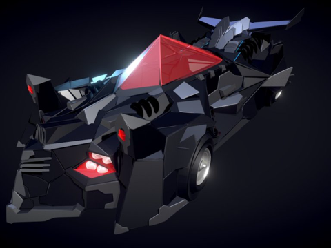  未来主义汽车-重力草图3d模型 