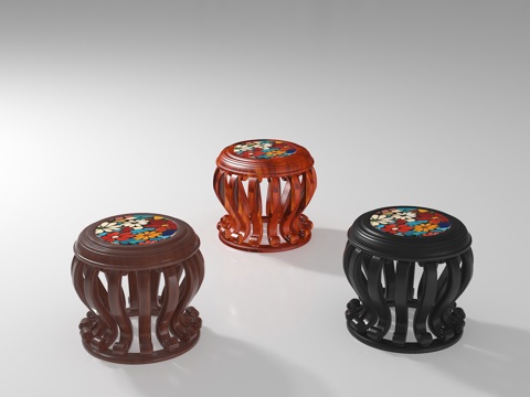  现代凳子3d模型 