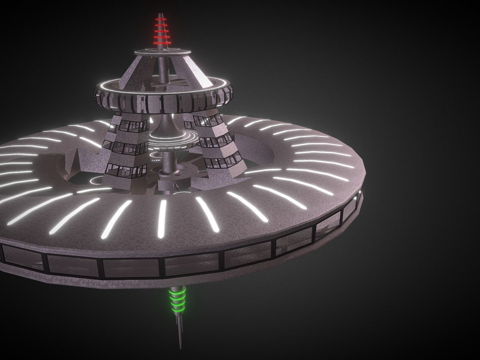  科幻空间站#23d模型 