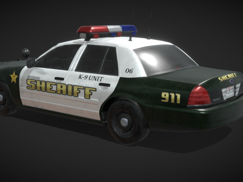  CVPI 警长游戏道具3d模型 