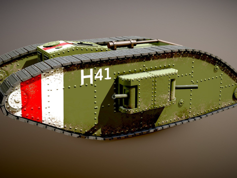  坦克 - 第一次世界大战3d模型 