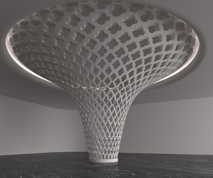  现代柱子3d模型 