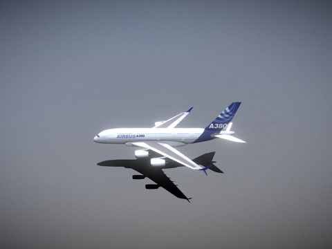  A380带A380Plus翼梢小翼3d模型 