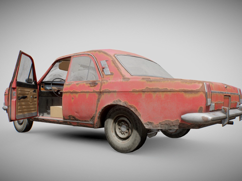  老式苏联汽车3d模型 