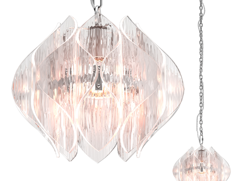  现代简约吊灯 吊灯 简约吊灯 餐厅吊灯 客厅吊灯 玻璃吊灯3d模型 