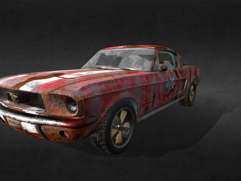  福特野马经典3d模型 