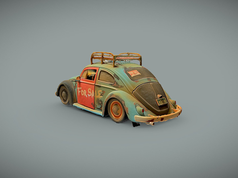  甲壳虫玩具车3d模型 