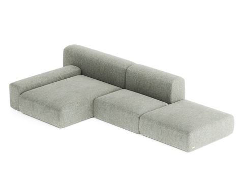  现代简约双人沙发 双人沙发 转角沙发3d模型 