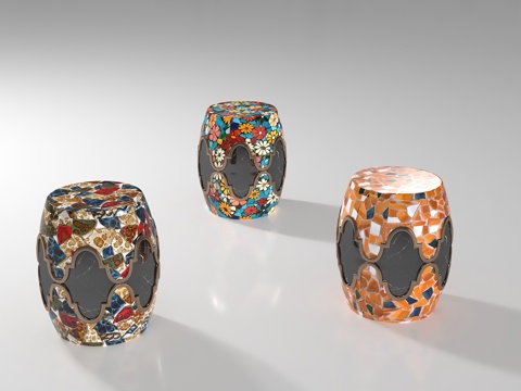  现代凳子3d模型 