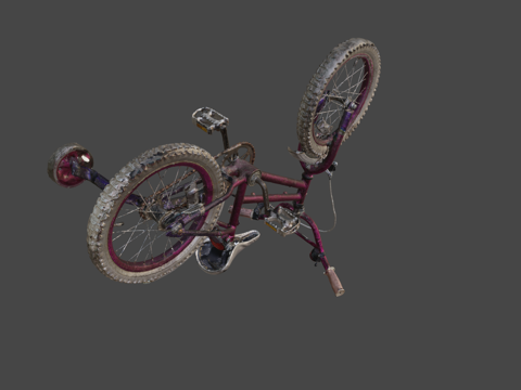  儿童自行车3d模型 