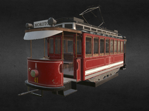  法尔肯里德A - 旧有轨电车3d模型 