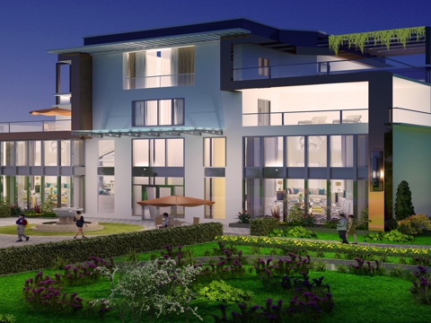  现代室外独栋别墅3d模型 