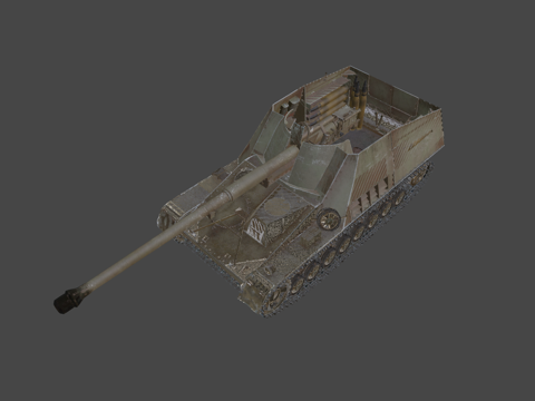  犀牛8.8厘米反坦克炮43-1型于火炮载具III-IV3d模型 