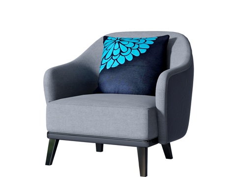  新中式单椅 椅子 休闲椅子3d模型 