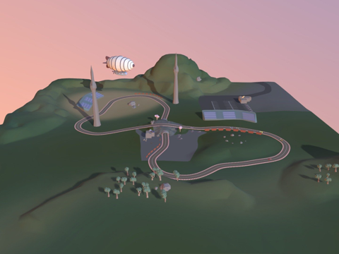  蝴蝶赛道-最终主要项目3d模型 