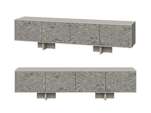  现代简约电视柜 电视柜 矮柜 装饰柜3d模型 