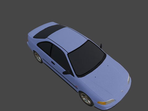  本田思域双门轿跑车(EJ2)3d模型 