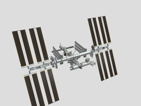  国际空间站静止3d模型 