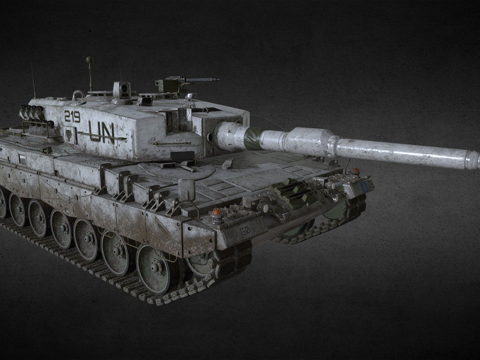  豹式坦克联合国3d模型 